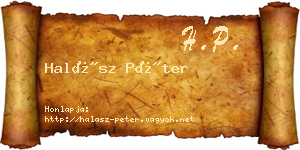 Halász Péter névjegykártya